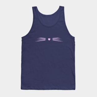 Cat Face with Pink Heart Nose Tank Top